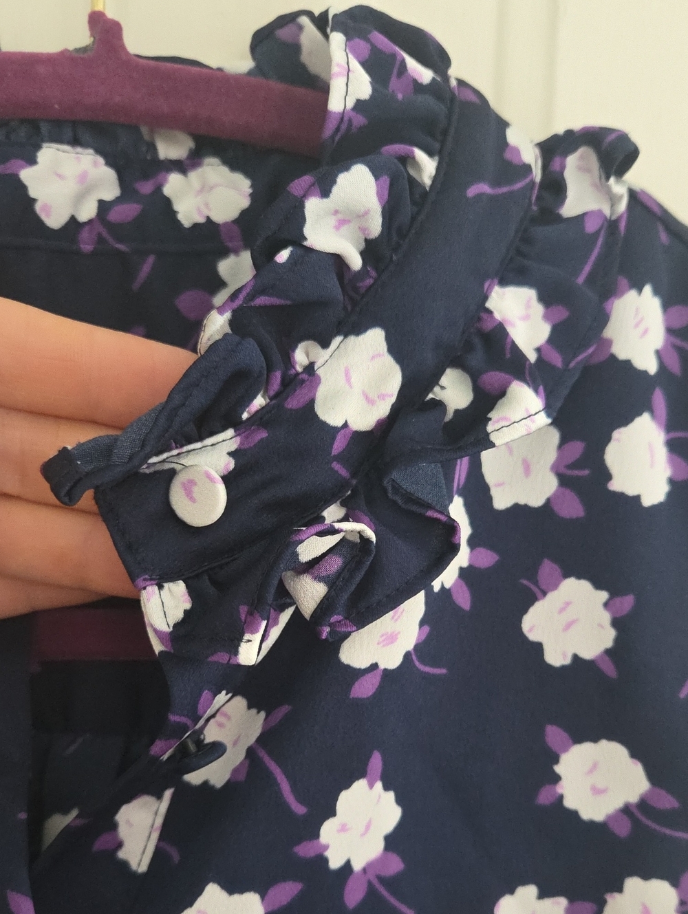 J. Crew Ruffleneck Sleeveless Top In Scattered Peony Print - Picture 5 of 7